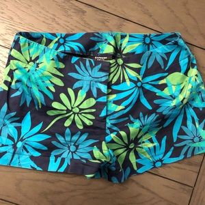 Express Tropical Print Shorts